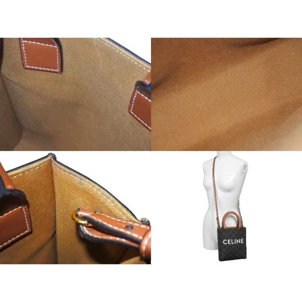 CELINE Vertical Triomphe Canvas Handbag Logo - Picture 9 of 9
